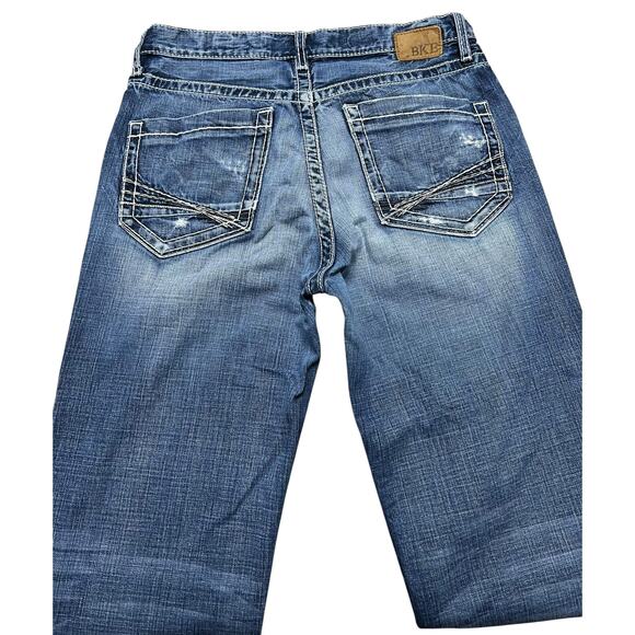 BKE Denim Men’s Tyler Straight Medium Wash Denim Jeans - KBK2303R - size 33 - Picture 5 of 11